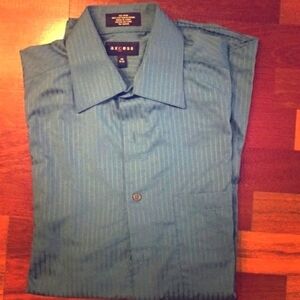 Axcess Claiborne Dress Shirt 15 32/33 Blue Long Slve